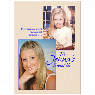 Cover of Sweet 16 Invitation with Photo Cover of Sweet 16 Invitation with Photo