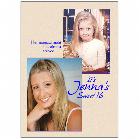 Cover of Sweet 16 Invitation with Photo Cover of Sweet 16 Invitation with Photo