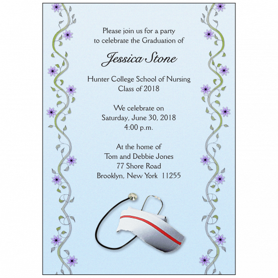 Graduation Party Invitation - Nursing School Graduation Party Invitation - Nursing School