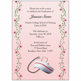 Graduation Party Invitation - Nursing School