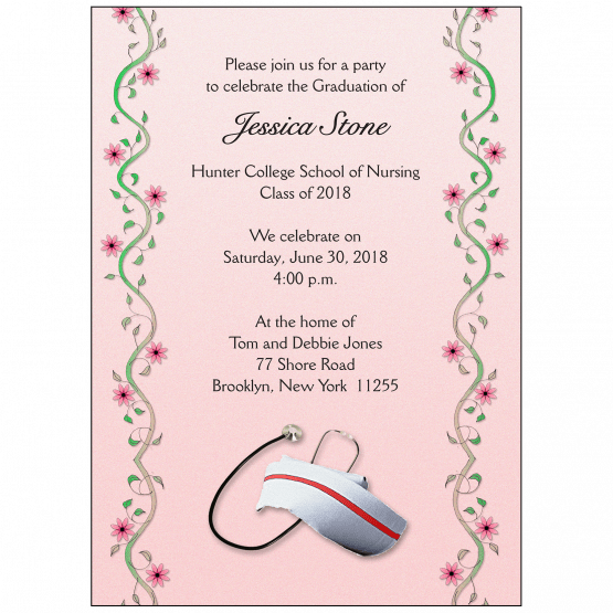 Graduation Party Invitation - Nursing School Graduation Party Invitation - Nursing School