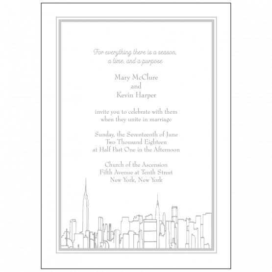 New York Theme Invitation