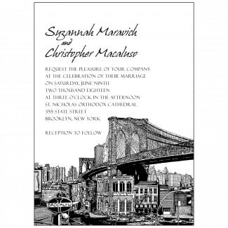 New York Theme Invitation New York Theme Invitation