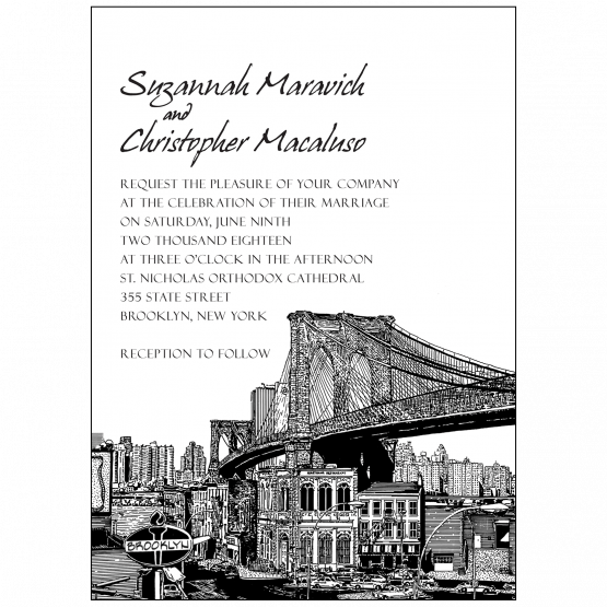 New York Theme Invitation New York Theme Invitation