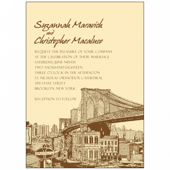 New York Theme Invitation