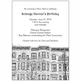 New York Theme Invitation New York Theme Invitation