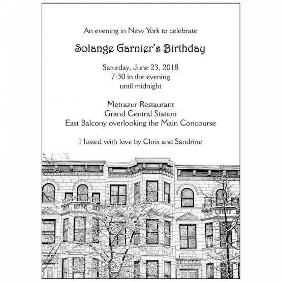 New York Theme Invitation