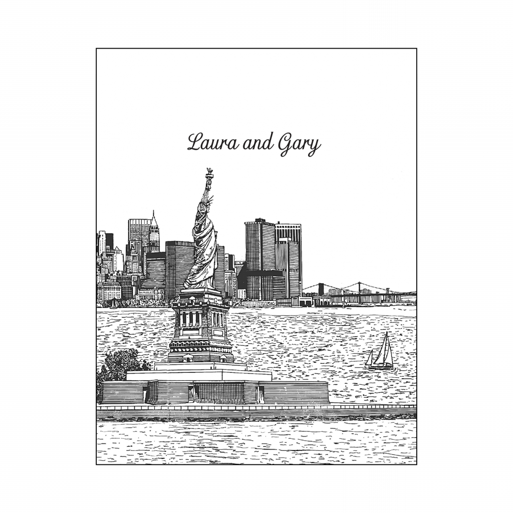 Cover of New York Theme Thank You Card