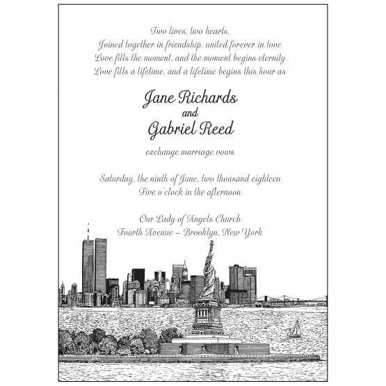 New York Theme Invitation