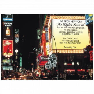 New York Theme Invitation New York Theme Invitation