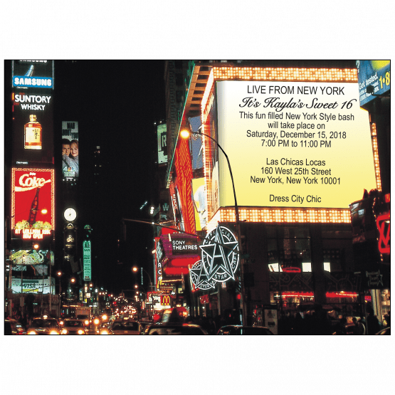 New York Theme Invitation New York Theme Invitation
