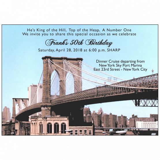 New York Theme Invitation New York Theme Invitation
