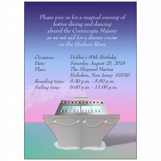 Cruise Party Invitation Cruise Party Invitation