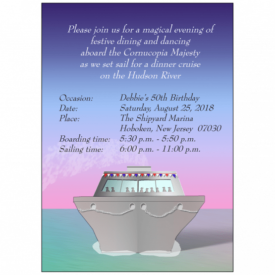 Cruise Party Invitation