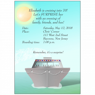 Cruise Party Invitation Cruise Party Invitation
