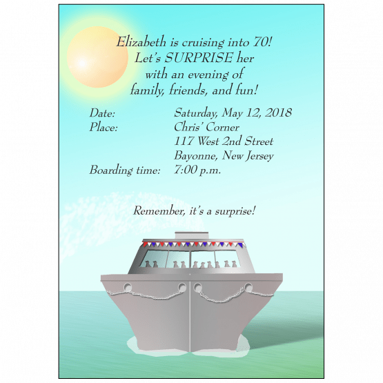 Cruise Party Invitation Cruise Party Invitation