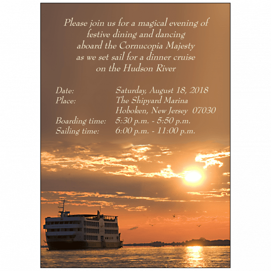 Cruise Party Invitation Cruise Party Invitation