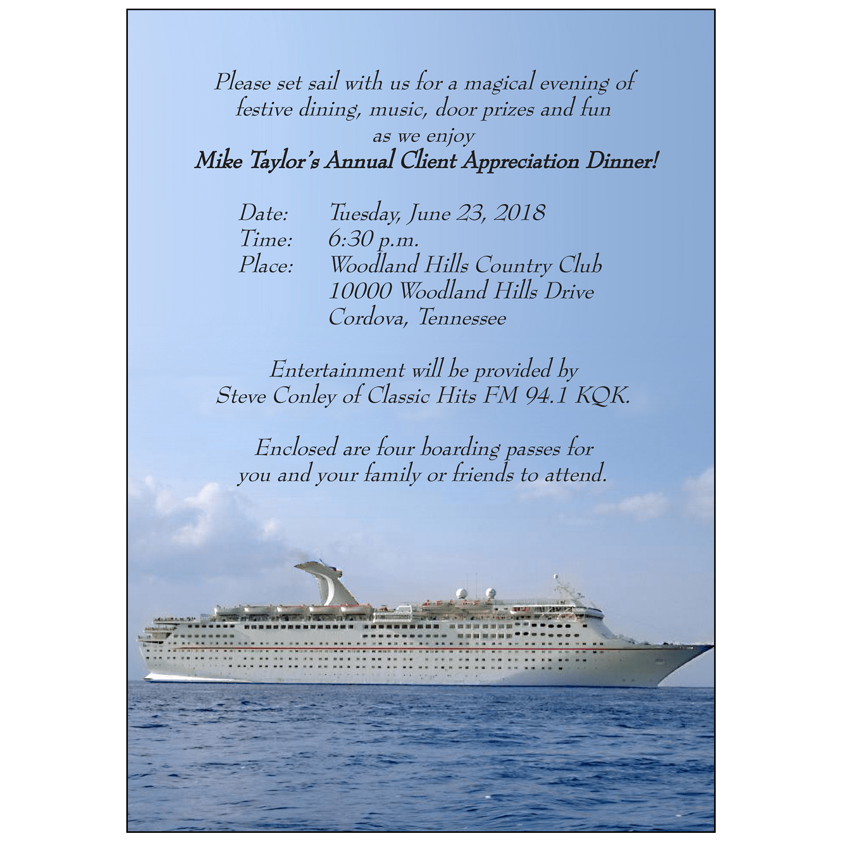 Cruise Party Invitation CTI 07 IPV Studio