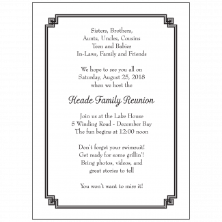 Family Reunion Invitation