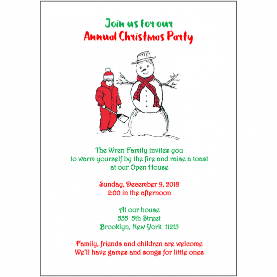 Christmas Holiday Party Invitation