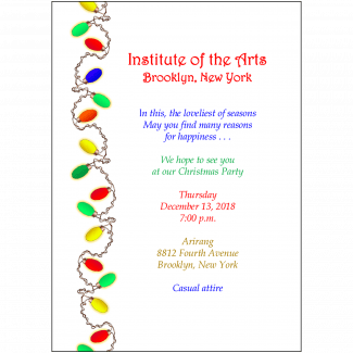 Christmas Holiday Party Invitation
