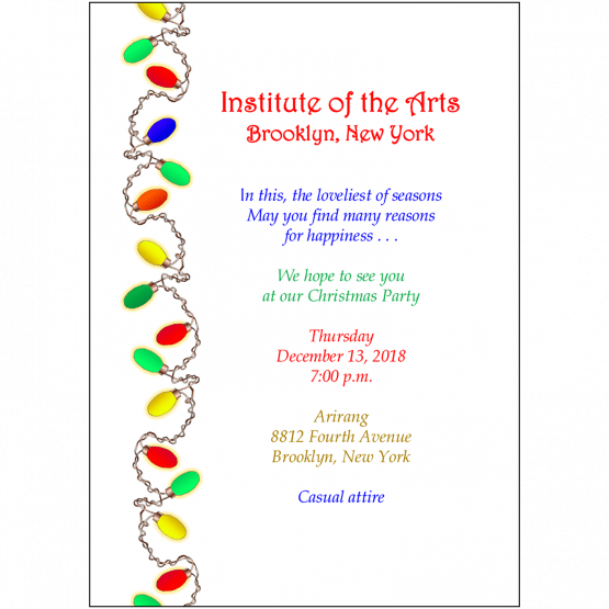 Christmas Holiday Party Invitation