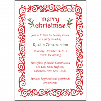 Christmas Holiday Party Invitation