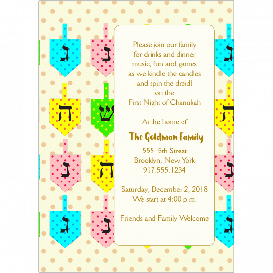 Hanukkah Party Invitation