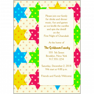 Hanukkah Party Invitation Hanukkah Party Invitation