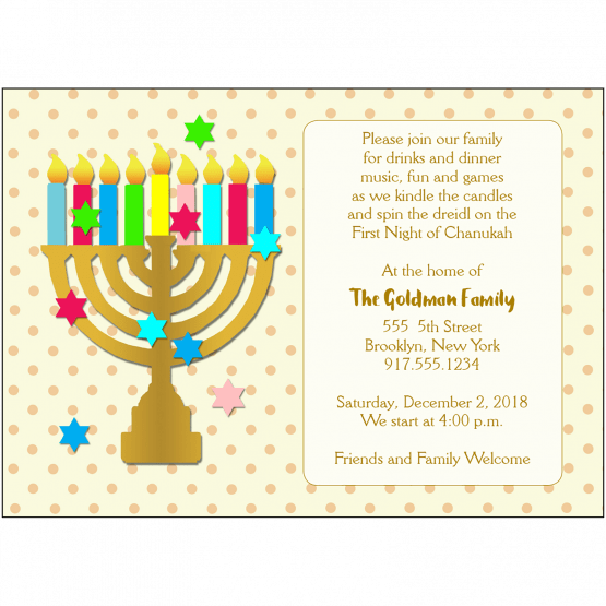 Hanukkah Party Invitation