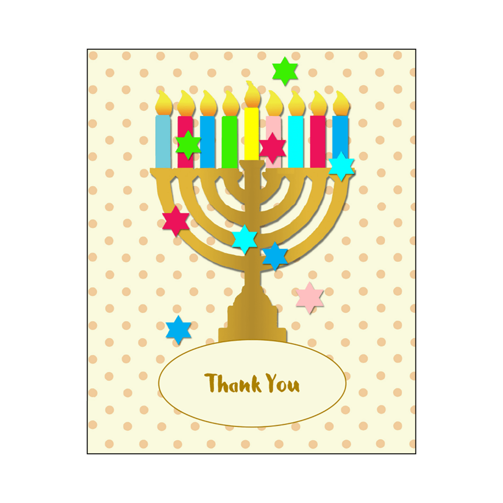 Hanukkah Thank You Card