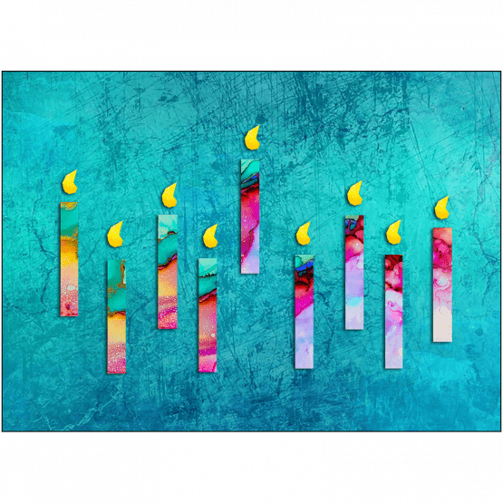 Hanukkah Card with Menorah
