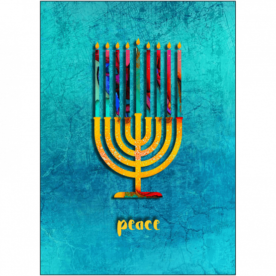 Hanukkah Card with Menorah