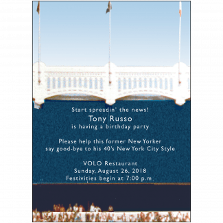 New York Theme Invitation New York Theme Invitation