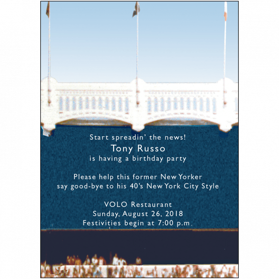 New York Theme Invitation New York Theme Invitation