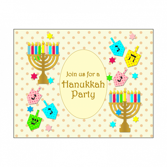 Hanukkah Party Fill-in Invitation Hanukkah Party Fill-in Invitation