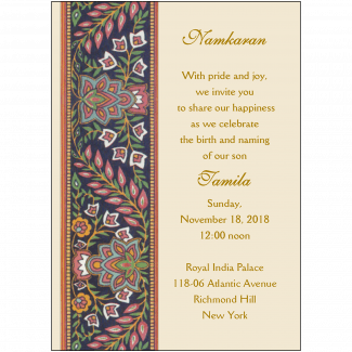 Namkaran Hindi Baby Naming Invitation Namkaran Hindi Baby Naming Invitation
