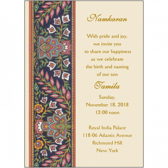 Namkaran Hindi Baby Naming Invitation Namkaran Hindi Baby Naming Invitation
