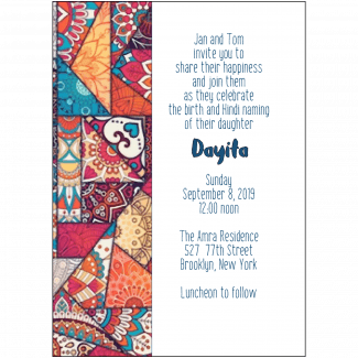 Namkaran Hindi Baby Naming Invitation Namkaran Hindi Baby Naming Invitation