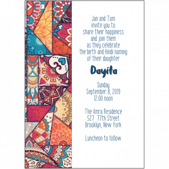 Namkaran Hindi Baby Naming Invitation Namkaran Hindi Baby Naming Invitation