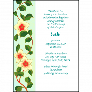 Namkaran Hindi Baby Naming Invitation Namkaran Hindi Baby Naming Invitation