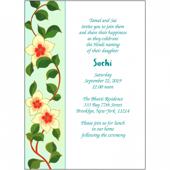 Namkaran Hindi Baby Naming Invitation