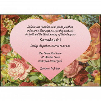 Namkaran Hindi Baby Naming Invitation