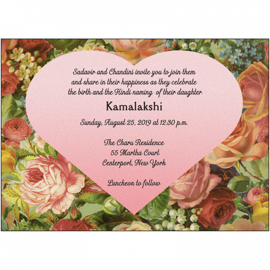Namkaran Hindi Baby Naming Invitation Namkaran Hindi Baby Naming Invitation